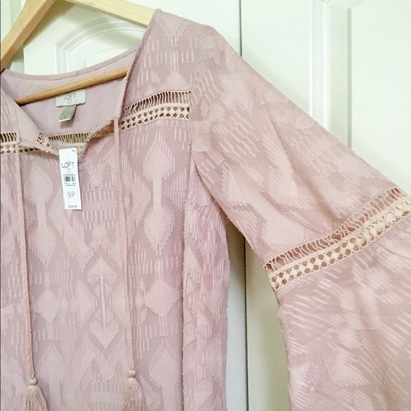 SOLD ⛔️ LOFT Textured Long Sleeve Dress NWT - Picture 2 of 5